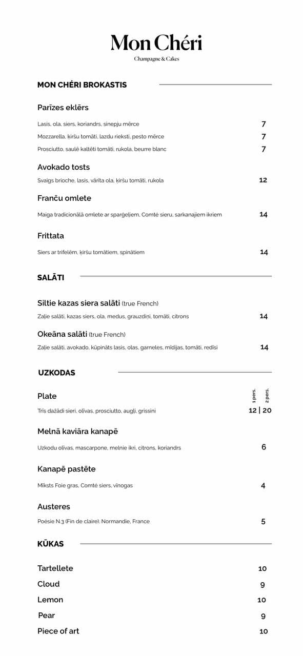 menu photo